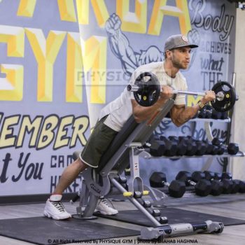 آموزش حرکت جلوبازو هالتر عمود